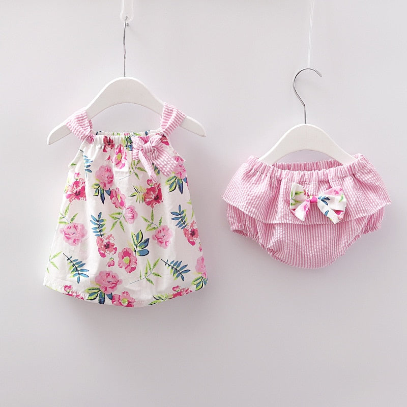 Newborn Baby Girls Clothes Sleeveless Dress sets